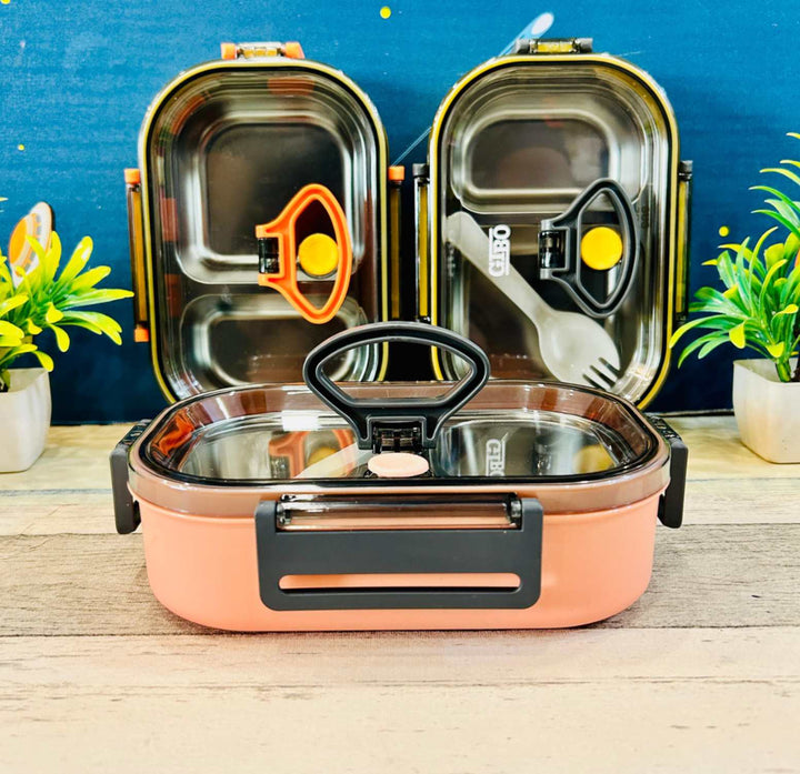 GIBO  Stainless Steel Lunch Box – 2 Compartment Leakproof Tiffin Bbag | India’s Best Online Stationery Store