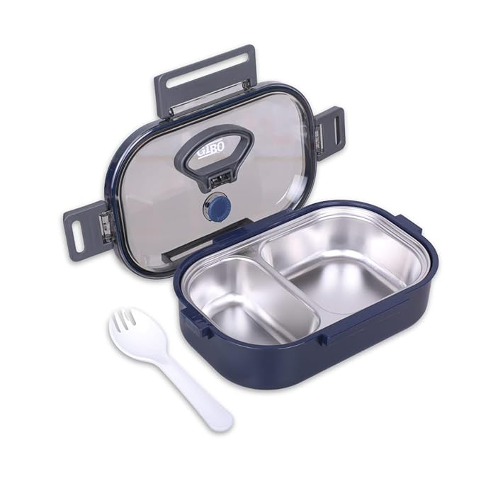 GIBO  Stainless Steel Lunch Box – 2 Compartment Leakproof Tiffin Bbag | India’s Best Online Stationery Store