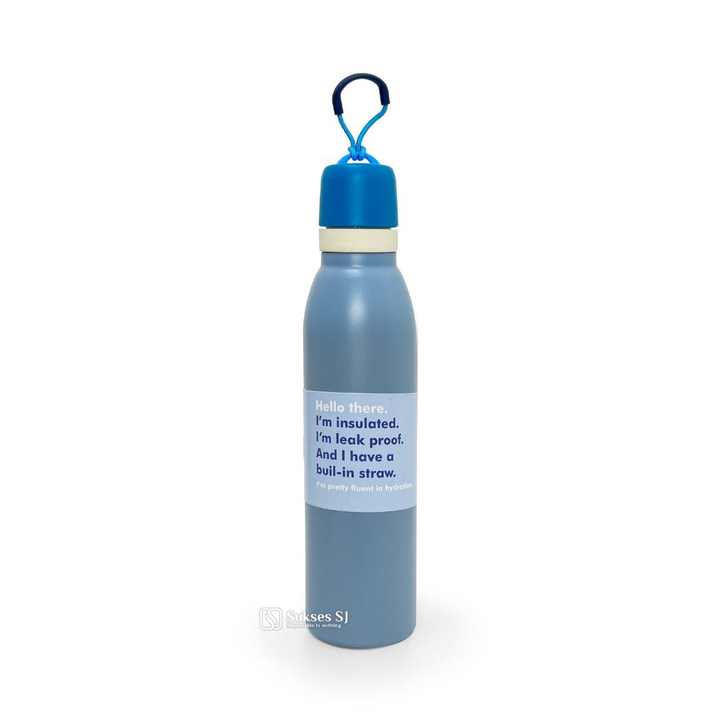 Insulated Water Bottle with Straw Lid 710ML Leak Proof Stainless Steel Bottle Bbag | India’s Best Online Stationery Store