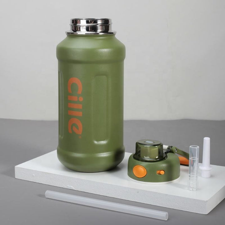 Cille 950ml Insulated Water Bottle Stainless Steel Thermos Hot & Cold Leakproof Bbag | India’s Best Online Stationery Store