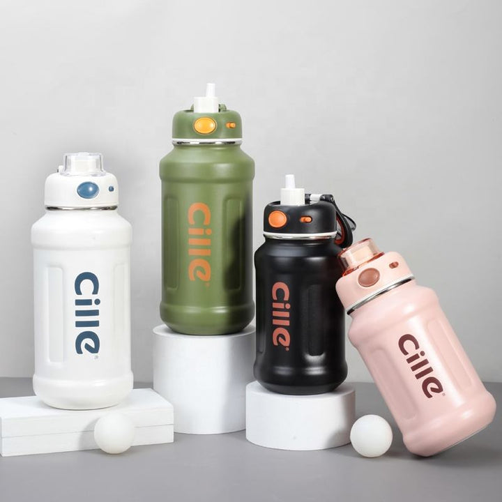 Cille 950ml Insulated Water Bottle Stainless Steel Thermos Hot & Cold Leakproof Bbag | India’s Best Online Stationery Store