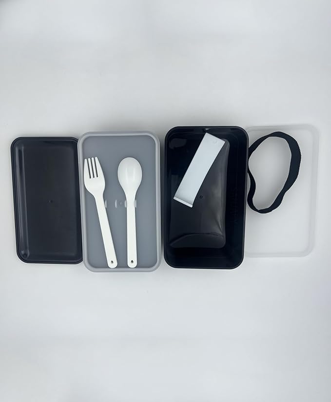 Fooddict Bento Lunch Box Double Layer Spoon & Fork Bbag | India’s Best Online Stationery Store