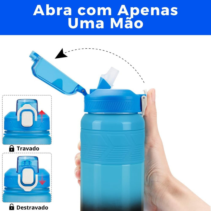 Sports Water Bottle 650ML Insulated Stainless Steel Bottle with Straw Bbag | India’s Best Online Stationery Store