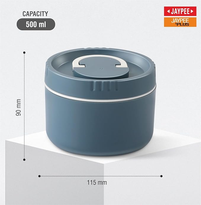 Jaypee Snackpac Compact Stainless Steel Lunch Box with Handle Bbag | India’s Best Online Stationery Store