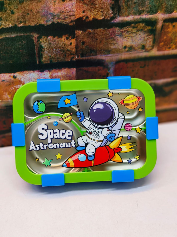 Leakproof Kids Bento Lunch Box 3 Compartment Stainless Steel Tiffin Bbag | India’s Best Online Stationery Store