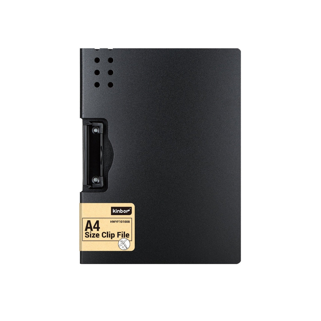 Kinbor A4 Side Clip File Black Durable Document Holder Bbag | India’s Best Online Stationery Store