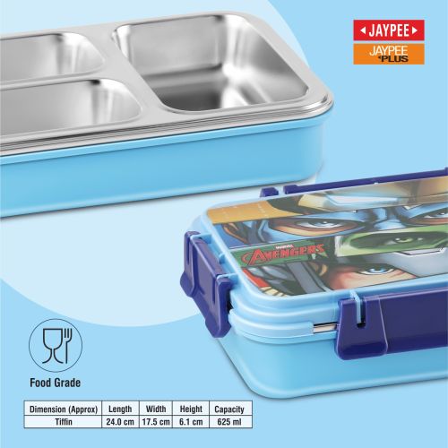 Jaypee Toonbox 3 Lunch Box –Tiffin with Steel Inner Bbag | India’s Best Online Stationery Store