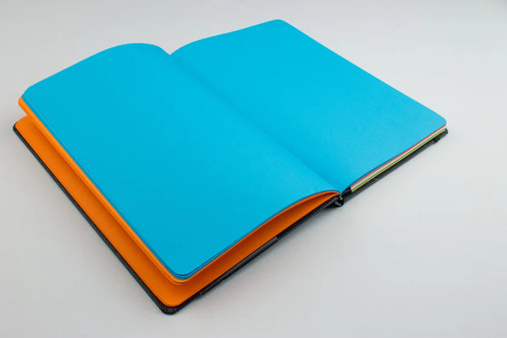 NUMIC Obsidian Black Notebook – Premium Multicolor Plain Journal (A5, 192 Pages)
