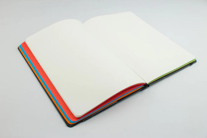 NUMIC Obsidian Black Notebook – Premium Multicolor Plain Journal (A5, 192 Pages)