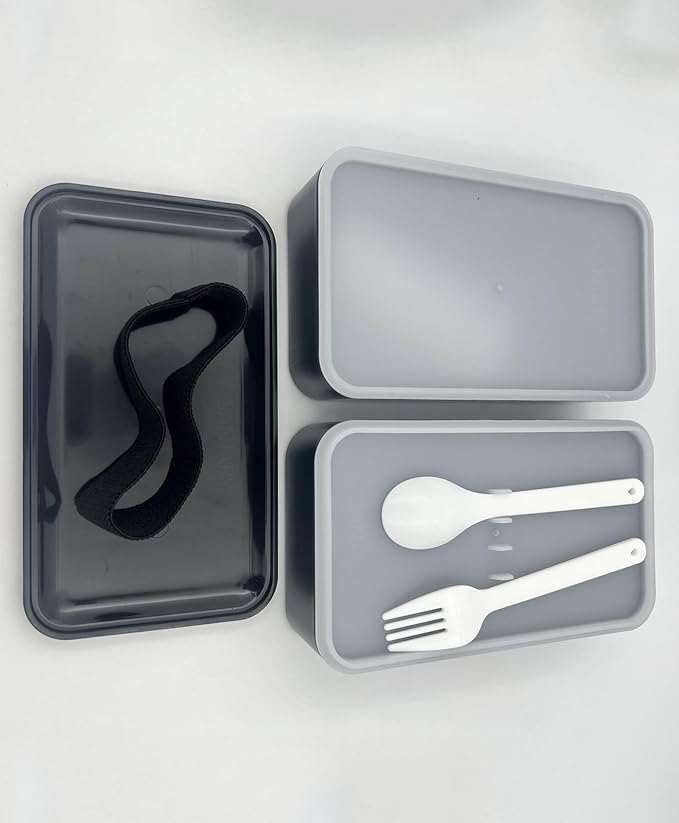 Fooddict Bento Lunch Box Double Layer Spoon & Fork Bbag | India’s Best Online Stationery Store