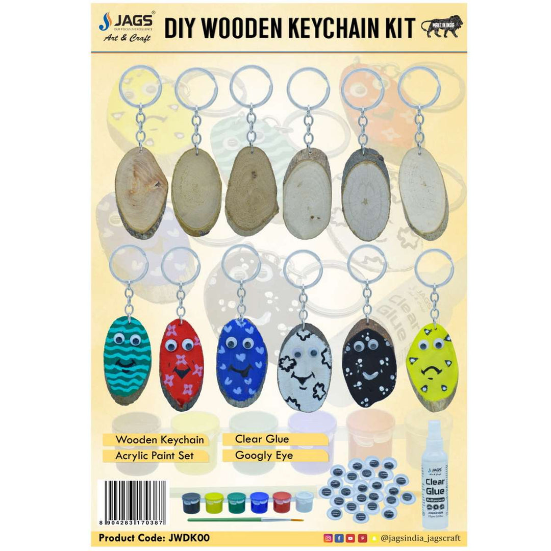 JAGS JWDK00 Wooden Diy Keychain Kit