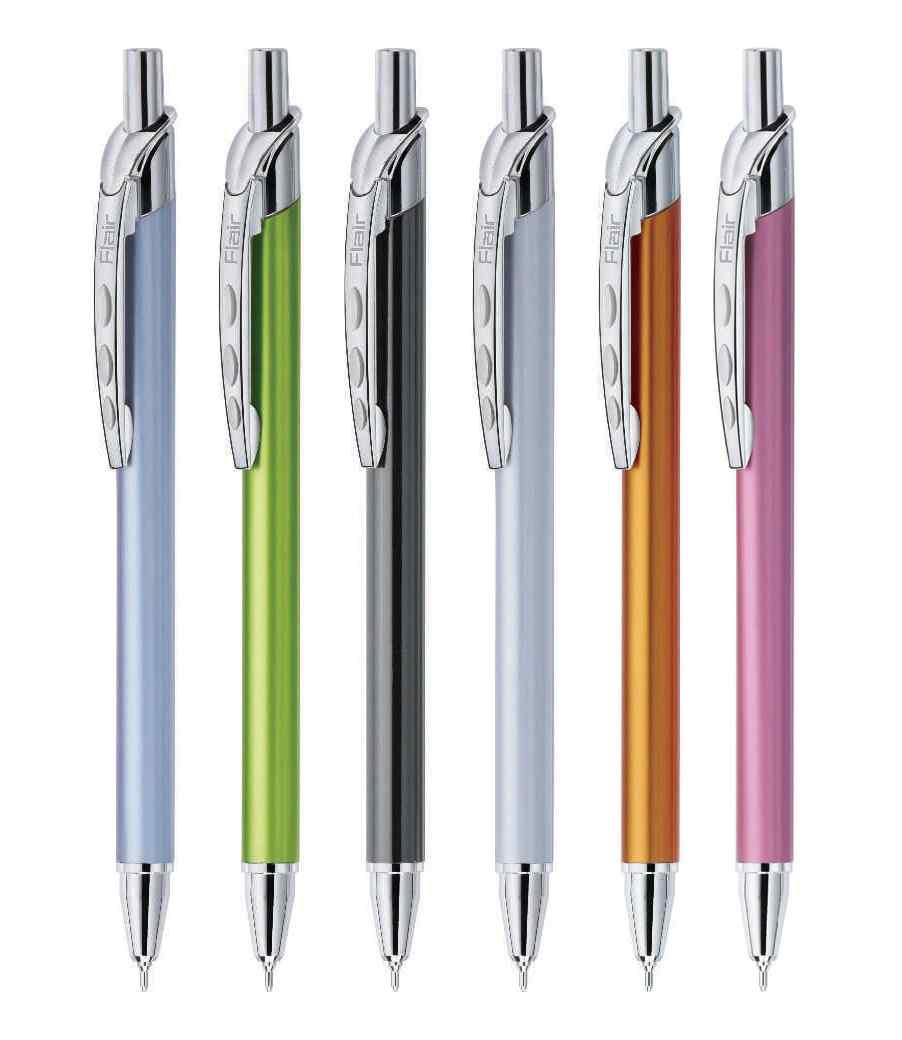 Light Blue, Green, Black, Silver, Orange and Pink Flair Kiemaya Ball Pen