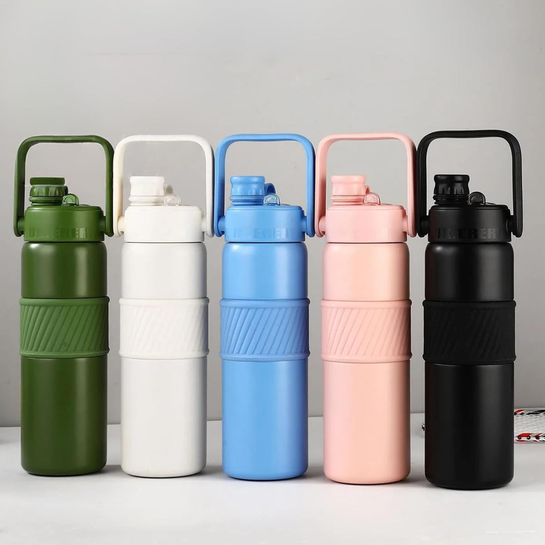 800ml Sports Thermal Bottle with Straw Insulated Hot & Cold Water Bottle Bbag | India’s Best Online Stationery Store