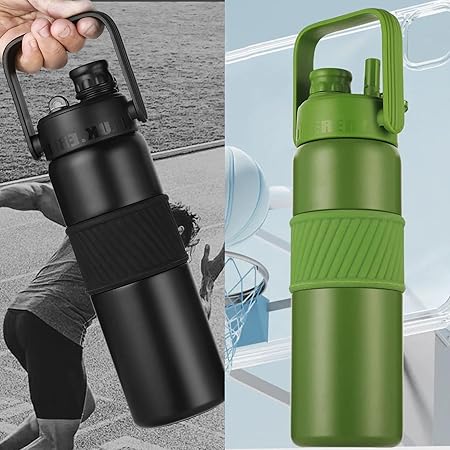 800ml Sports Thermal Bottle with Straw Insulated Hot & Cold Water Bottle Bbag | India’s Best Online Stationery Store