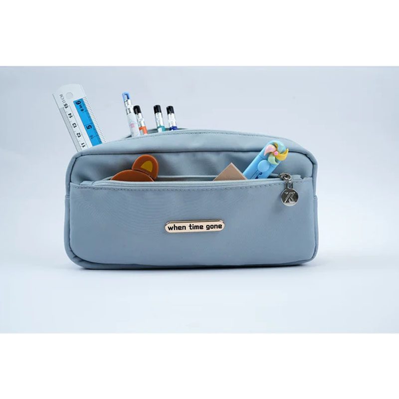 Minimalist Pastel Zipper Pencil Pouch – Premium Soft Fabric Organizer Case Bbag | India’s Best Online Stationery Store