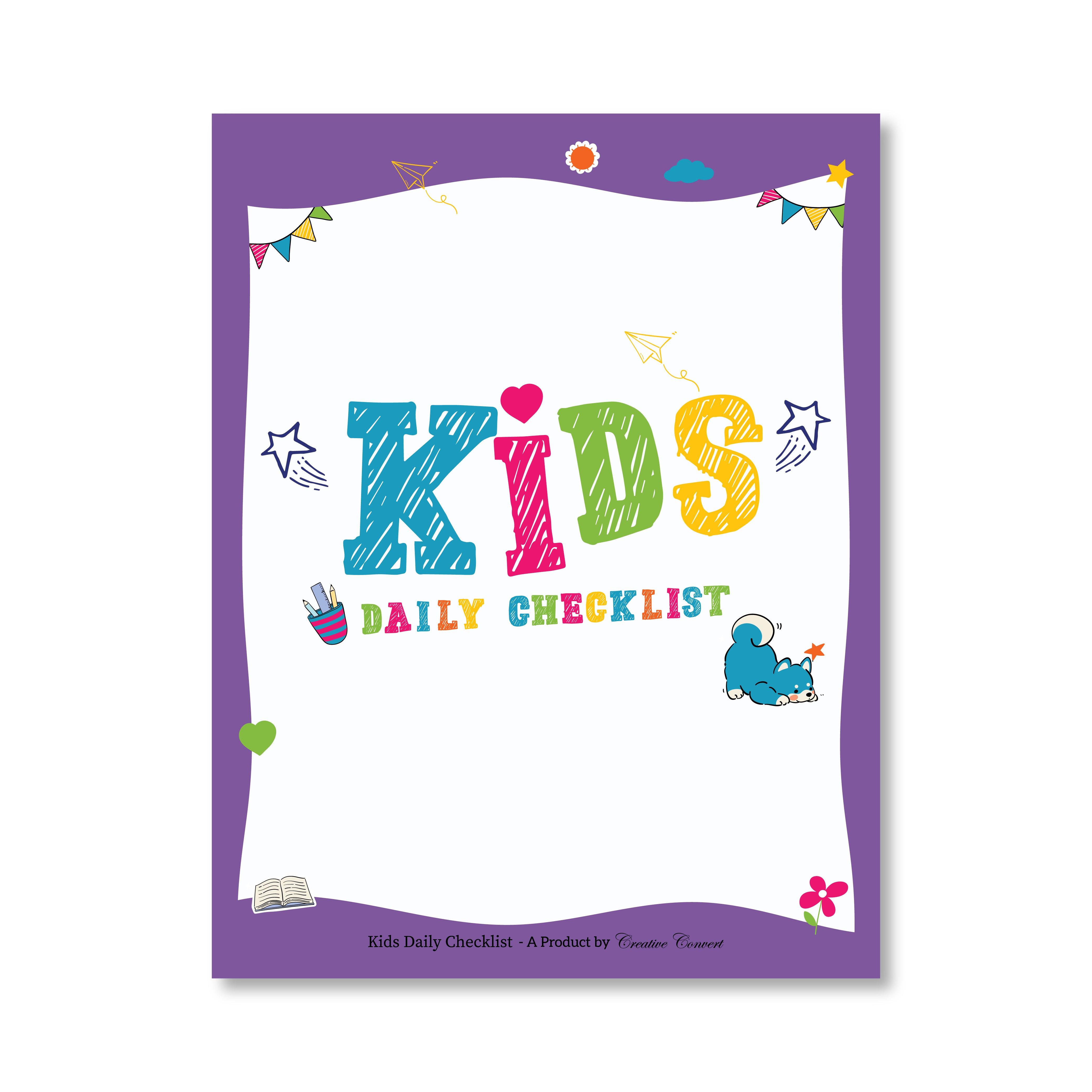 Creative Convert Kids Daily Check List. Interactive Routine Guide ...