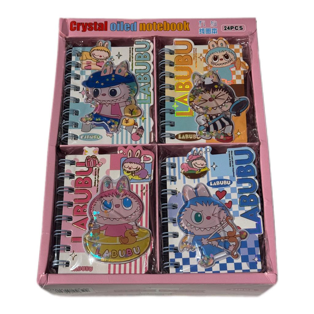 Labubu Cartoon Spiral Notebook with Glitter Cover for Kids Bbag | India’s Best Online Stationery Store