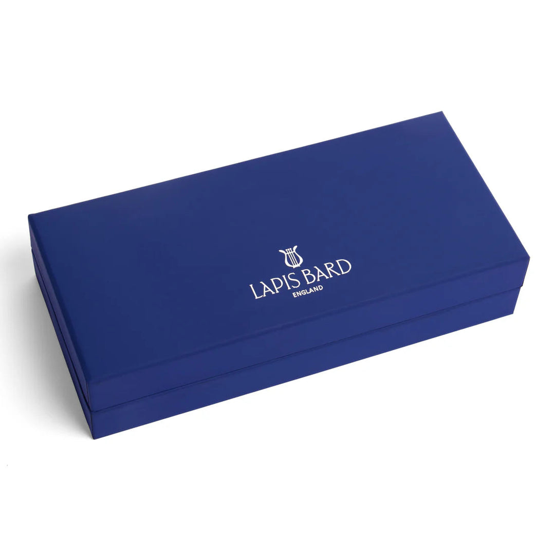 Lapis Bard Contemporary Black Chrome Trim Fountain Pen Bbag | India’s Best Online Stationery Store