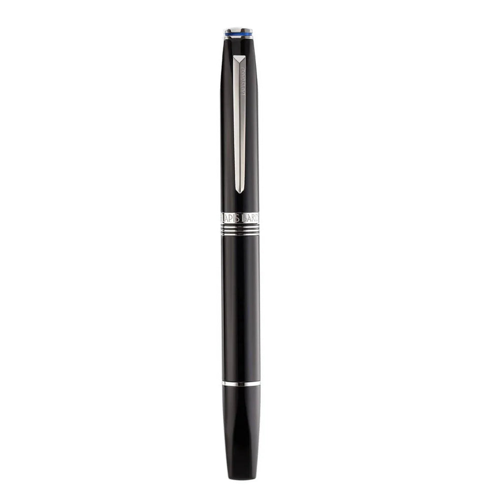 Lapis Bard Contemporary Black Chrome Trim Fountain Pen Bbag | India’s Best Online Stationery Store