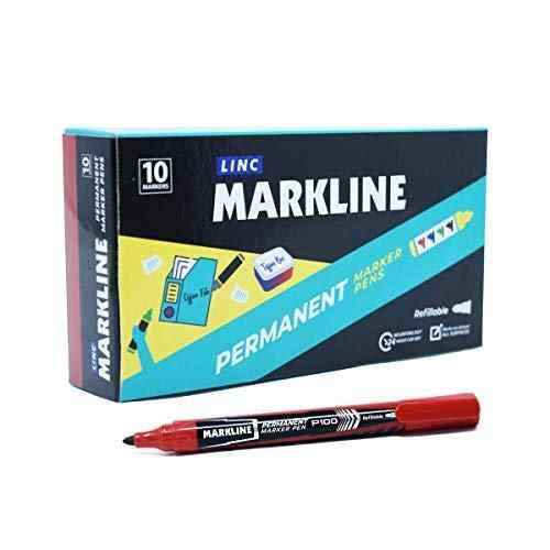 pack of red Linc Markline Permanent Marker