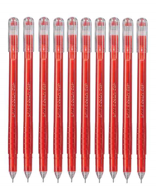 10 red Linc Ocean Waterproof Gel Pen 0.5mm