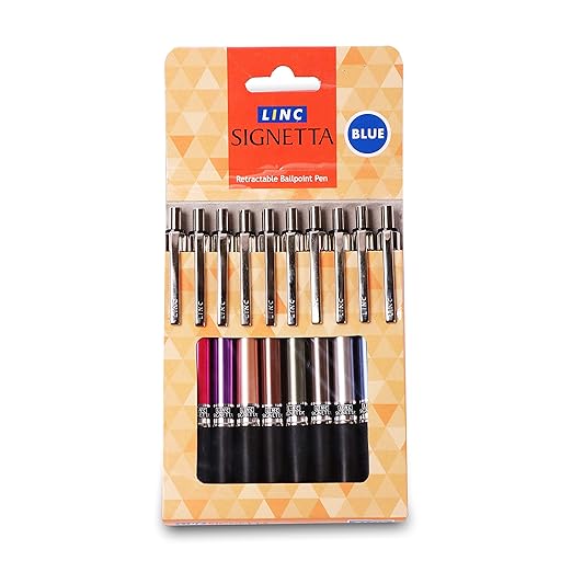 Linc Signetta Ball Pen pack of 10 - blue ink
