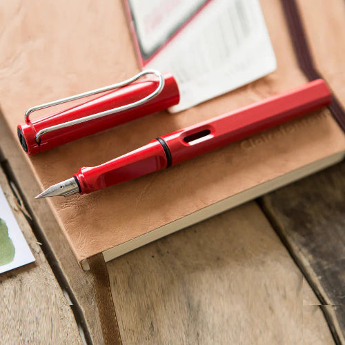 Lamy Fountain pen safari red / bbag indias  best Online store