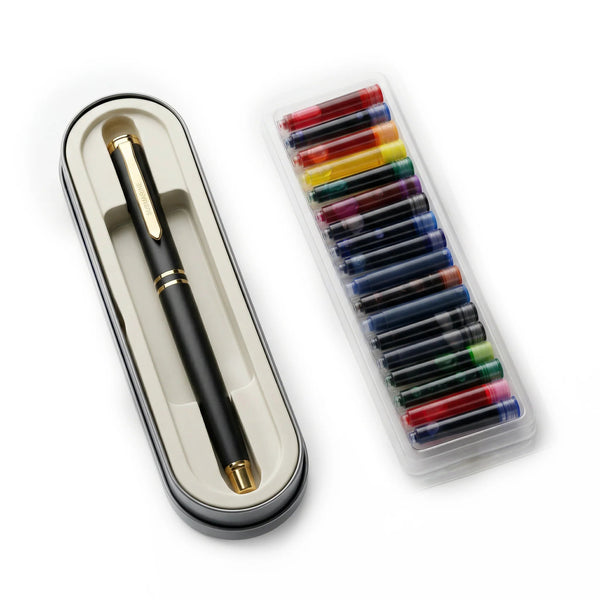 Submarine LUMEN 18 Fountain Pen Set 18 Ink Shades Premium Pen Bbag | India’s Best Online Stationery Store