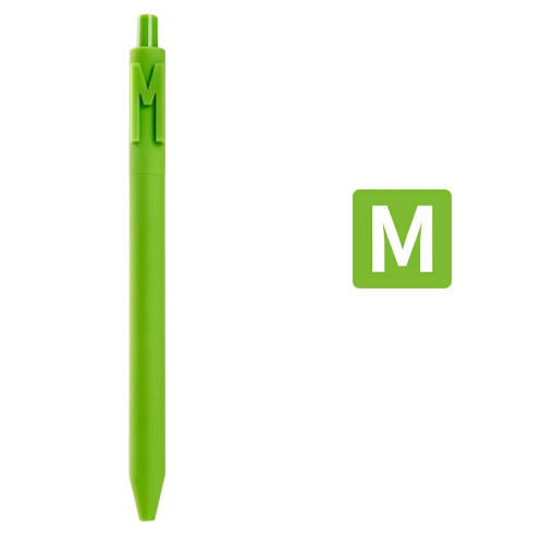 M Alphabet Kacogreen Alpha Gel Pen green colour
