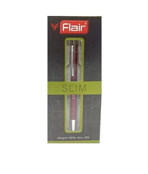 A Pack of Maroon body Colour Flair Slim Ball Pen