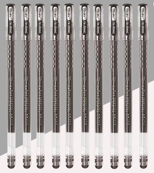 10 Black Montex Hy Speed-Grip Gel Pen