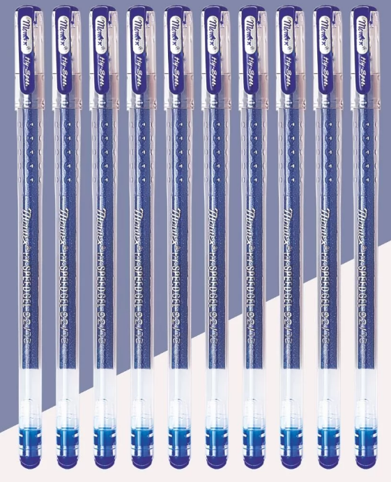 10 Blue Montex Hy Speed-Grip Gel Pen