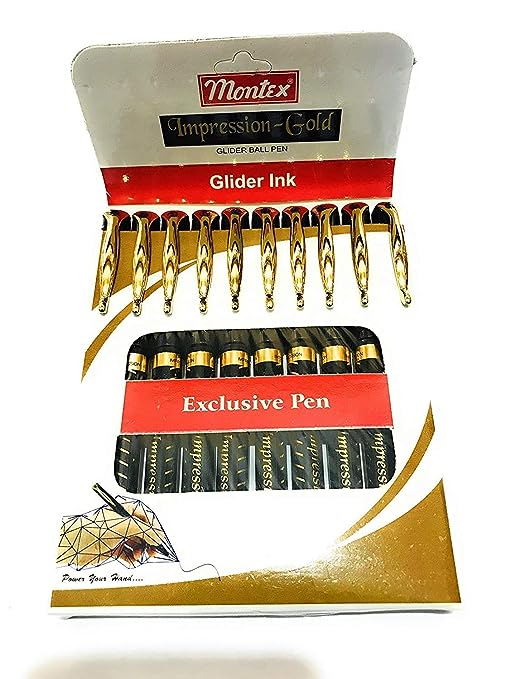 A Pack of 10 Montex Impression Gold Ball Pen