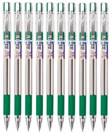 10 Pcs of Green Montex Mega Top Ball Pen 