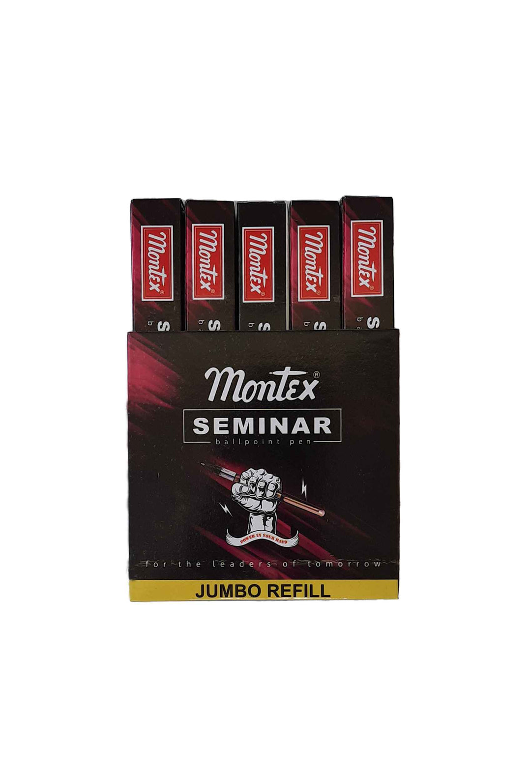 A pack of 5 pcs Montex Seminar Ballpoint Pen Jumbo refill