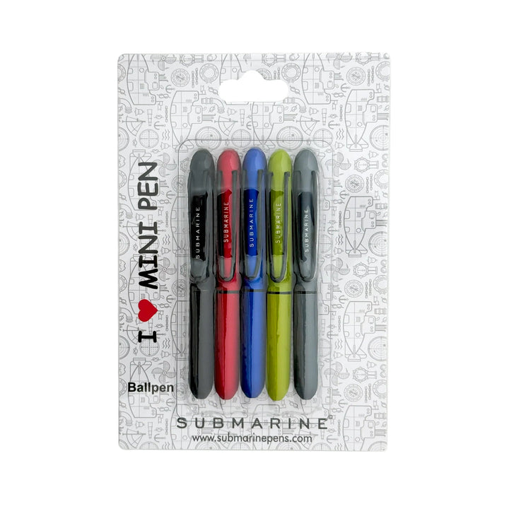 Submarine Mini Ball Pen Pack of 5 Bullet Style Compact Pens Bbag | India’s Best Online Stationery Store