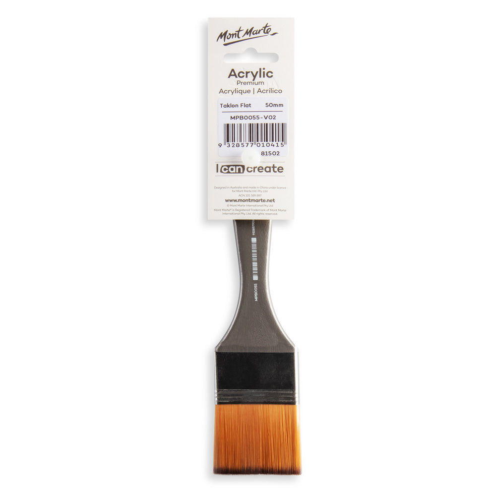 Artist Acrylic Brush Premium Taklon Flat Wide 50mm (1.98in)