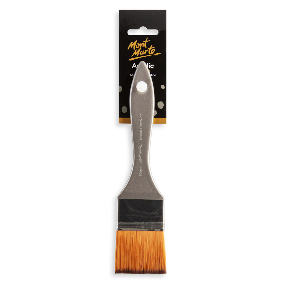 Artist Acrylic Brush Premium Taklon Flat Wide 50mm (1.98in)