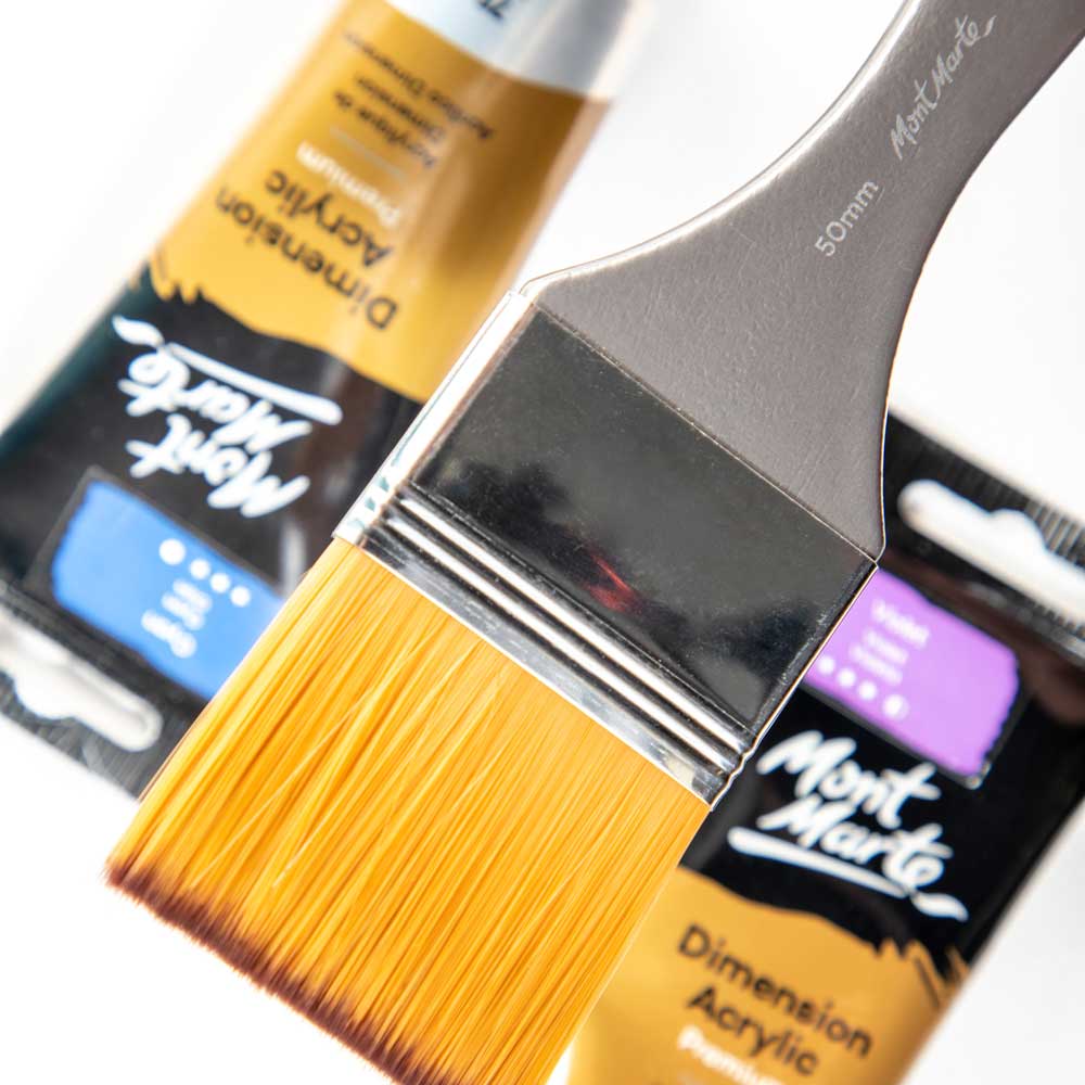 Artist Acrylic Brush Premium Taklon Flat Wide 50mm (1.98in)