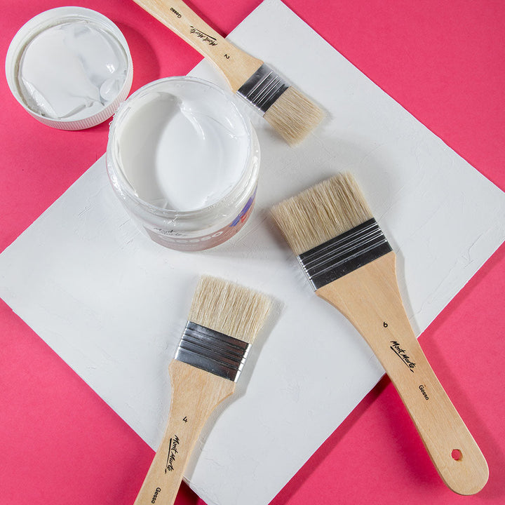 Gesso Brushes Discovery 3pc - Perfect for Priming & Painting