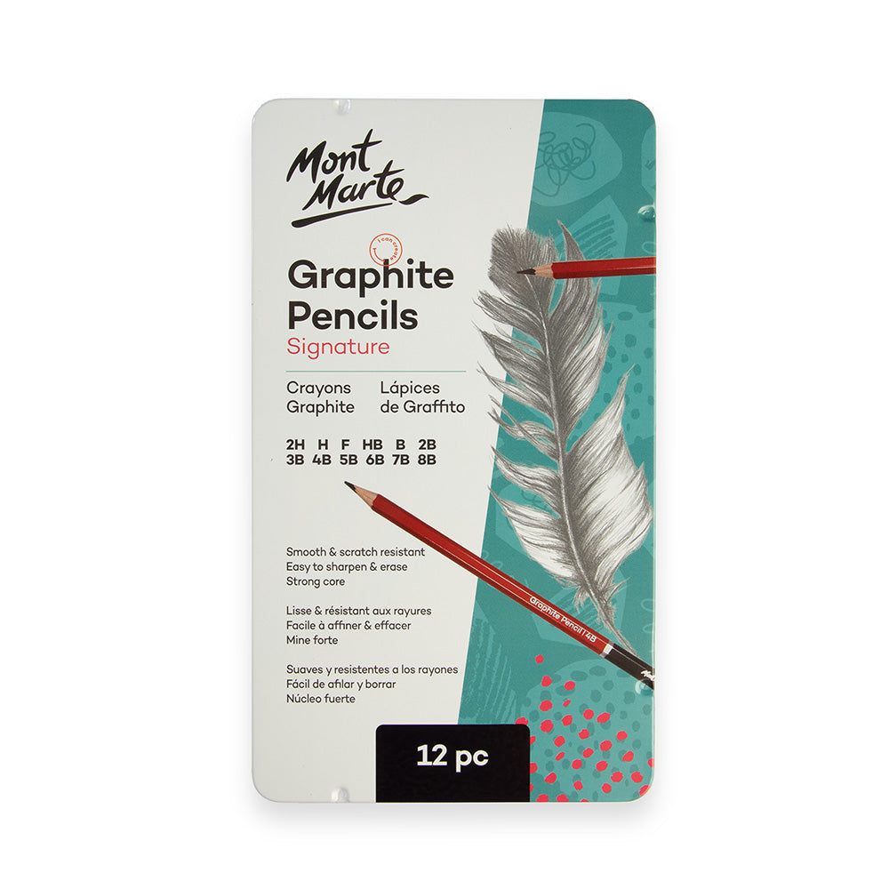 Mont Marte Graphite Pencils Pack Of 12