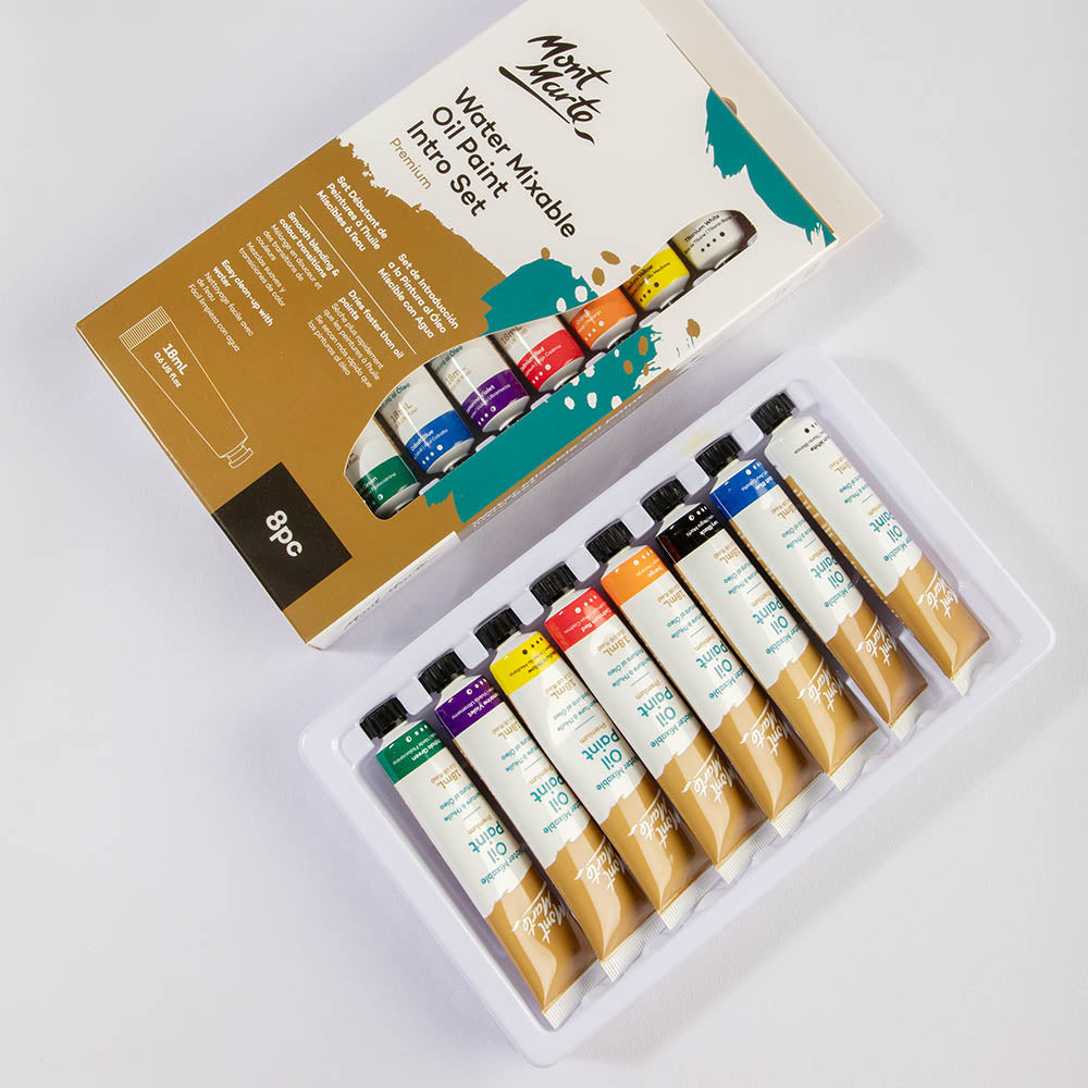 Water Mixable Oil Paint Intro Set Premium 8pc x 18ml