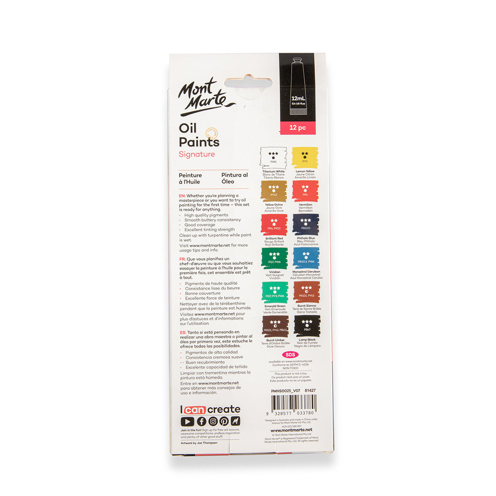 Oil Paints Signature 12pc x 12ml (0.4 US fl.oz)