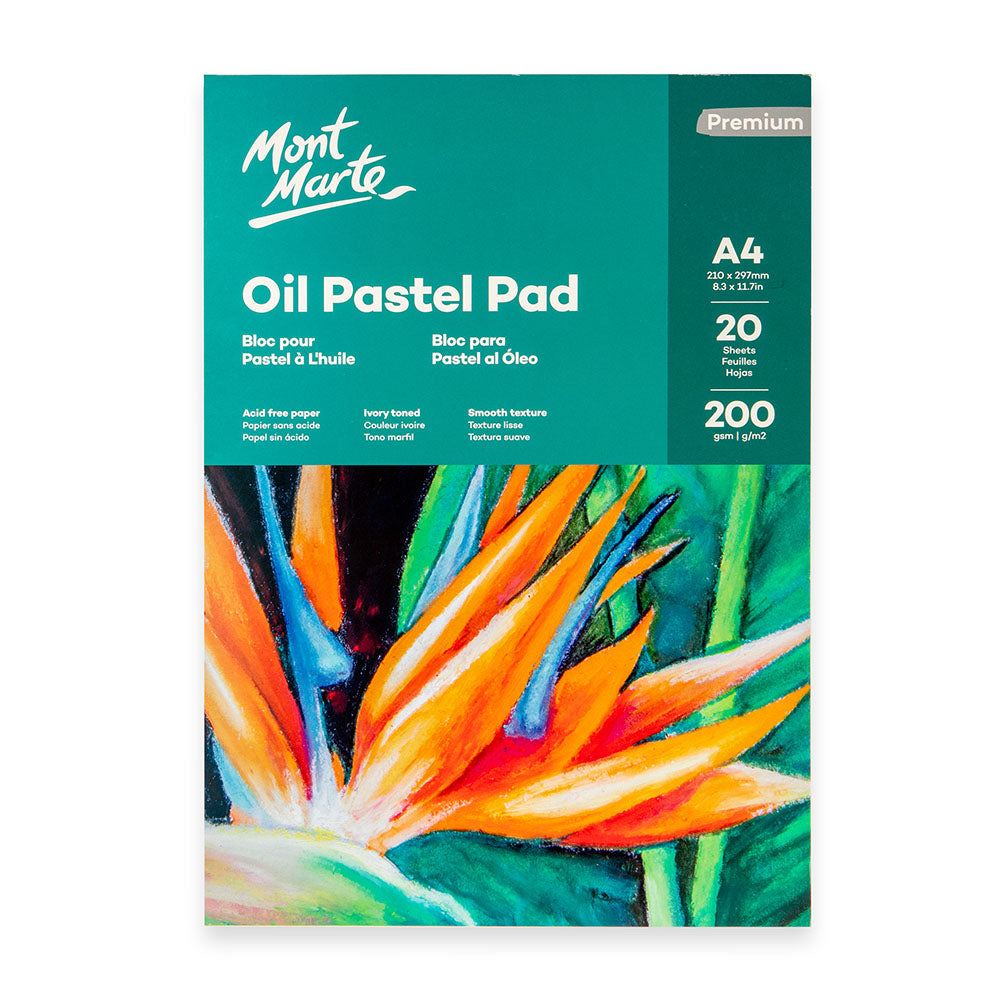 Premium Oil Pastel Pad A4 - 20 Sheets, 200gsm