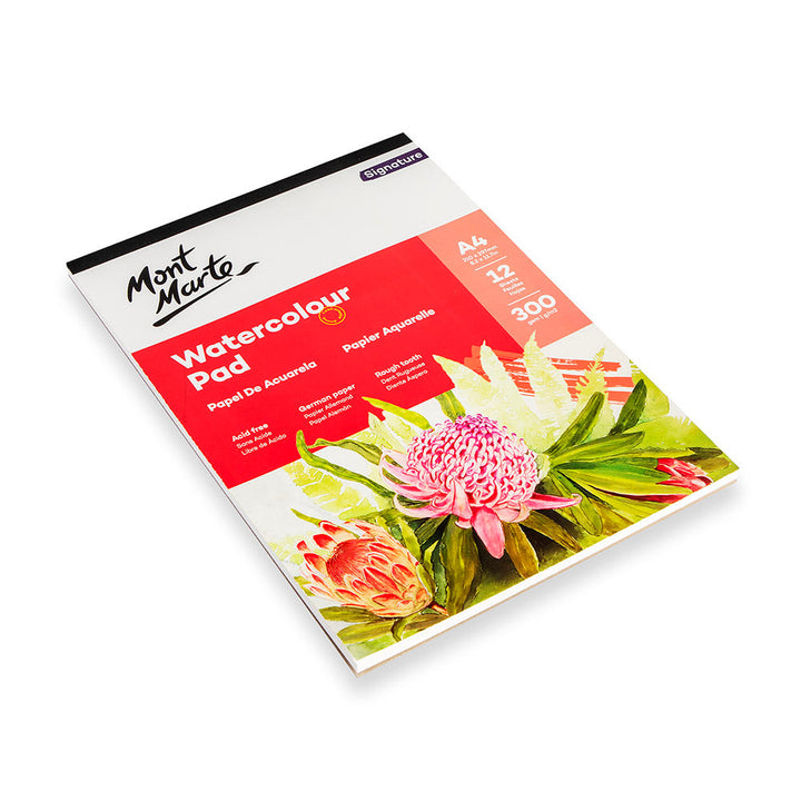 A4 Watercolor Pad Signature 12 Sheets 300gsm – Acid-Free German Paper