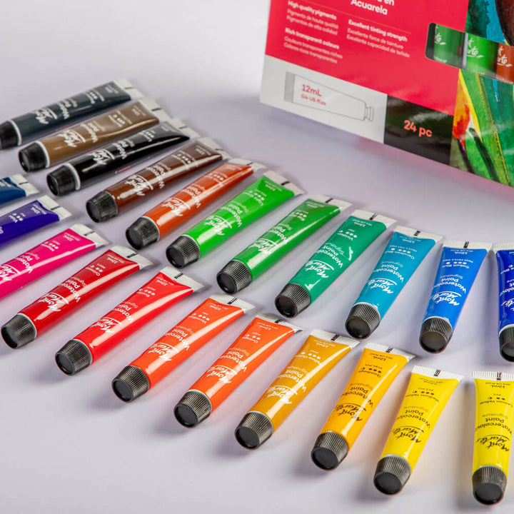 Watercolour Paints Signature 24pc x 12ml – Vibrant & Transparent Colors