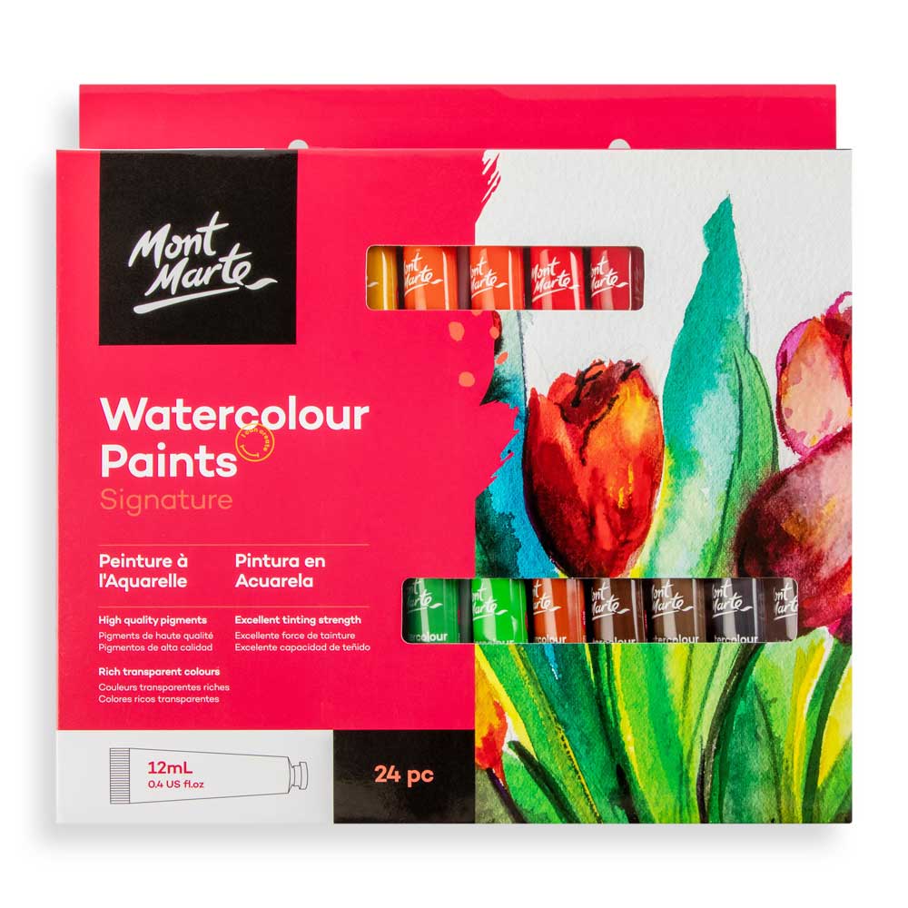 Watercolour Paints Signature 24pc x 12ml – Vibrant & Transparent Colors