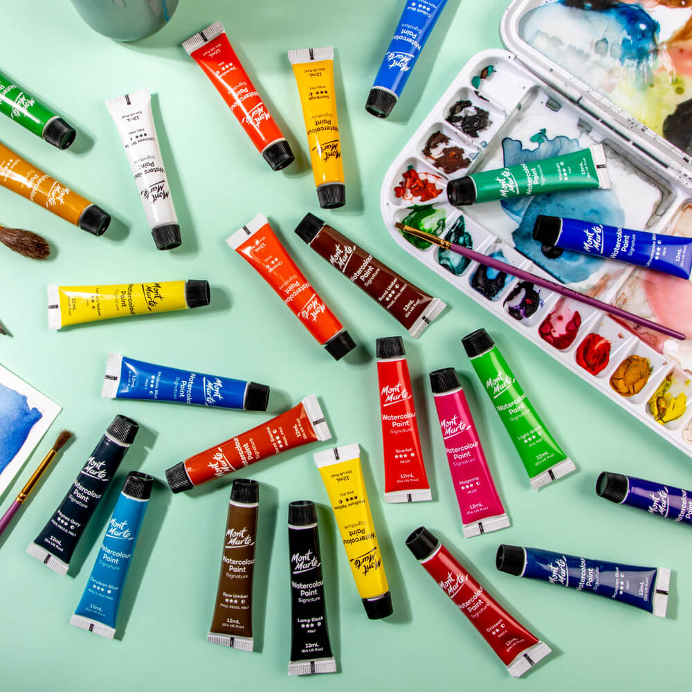 Watercolour Paints Signature 24pc x 12ml – Vibrant & Transparent Colors