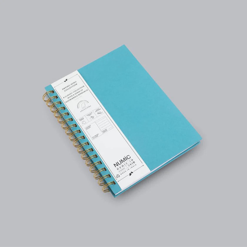 Numic Enviro Wiro A5 Notebook (Arbilla, Pecan, Oceana, Sahara) – Eco-Friendly Spiral Journal
