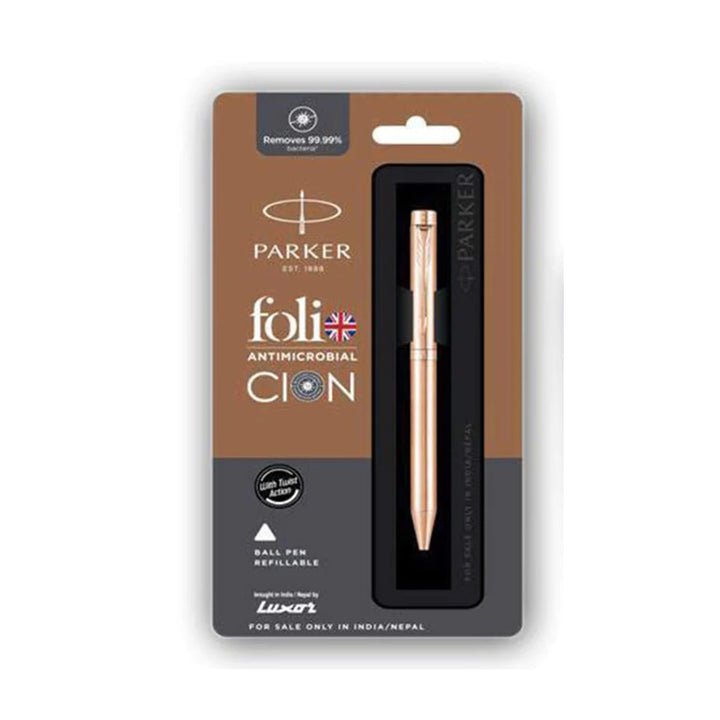 Parker Folio Antimicrobial Copper Ion Plated Ball Pen - Bbag | India’s Best Online Stationery Store